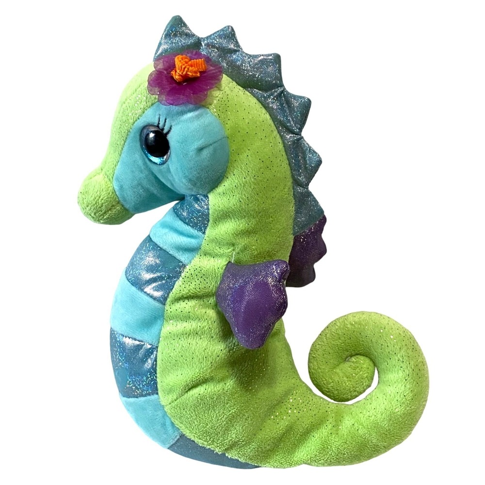 First and Main Fanta Sea Sasha Seahorse 10" Glitter Eyes Ocean Stuffed Animal